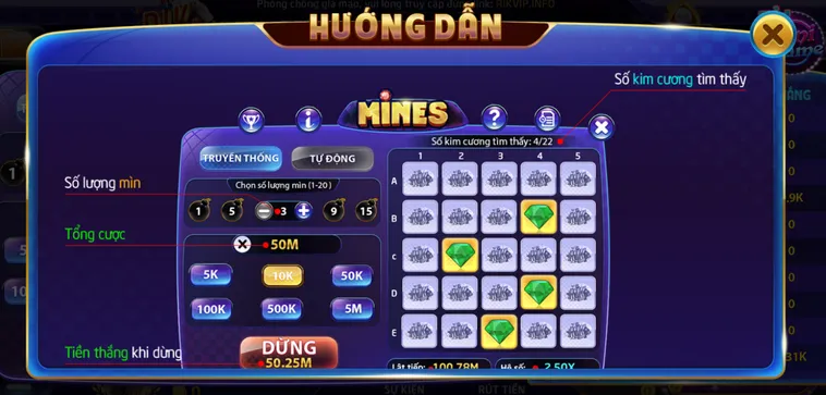 Trải Nghiệm Minigame Mines Tại RikVip Với Tỷ Lệ Thắng Lớn Mỗi Ngày
