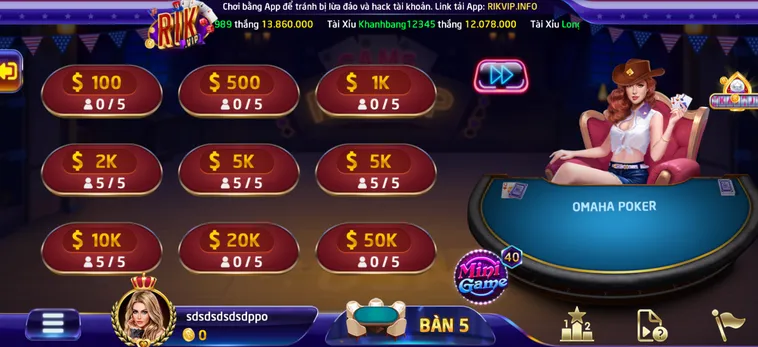 Trải Nghiệm Omaha Poker 6 Tại RikVip Nhận Thưởng Jackpot Lên Đến 500 Triệu