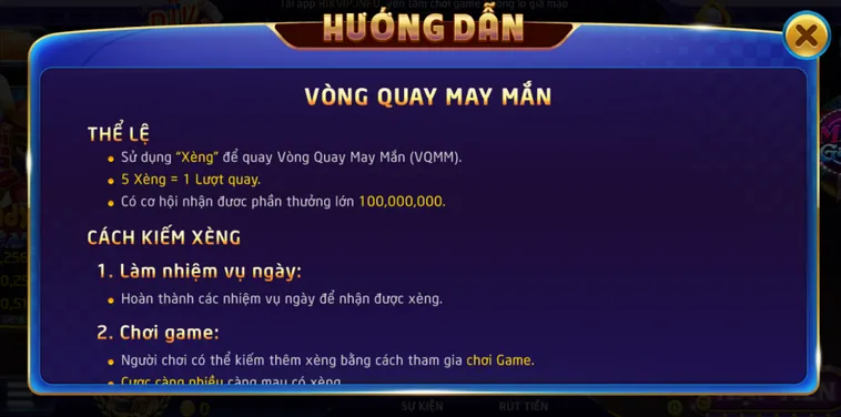Quay Thưởng May Mắn Với Minigame Vòng Quay May Mắn Tại RikVip Nhận Quà Khủng