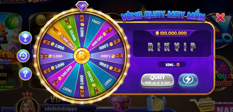 Quay Thưởng May Mắn Với Minigame Vòng Quay May Mắn Tại RikVip Nhận Quà Khủng